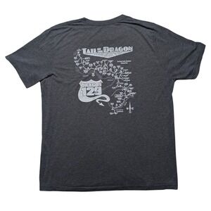 Tail of the Dragon Route 129 Biker‎ Custom Extra Large Grey Graphic Tee Shirt